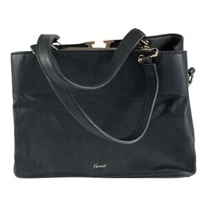 Crossi Crossbody Bag Black Leather Tote Bag